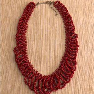 Red beaded necklace